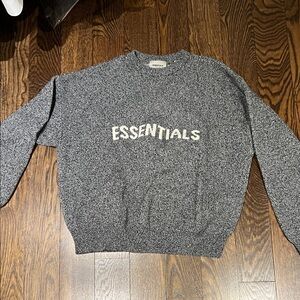 Essentials Gray Crewneck Sweater